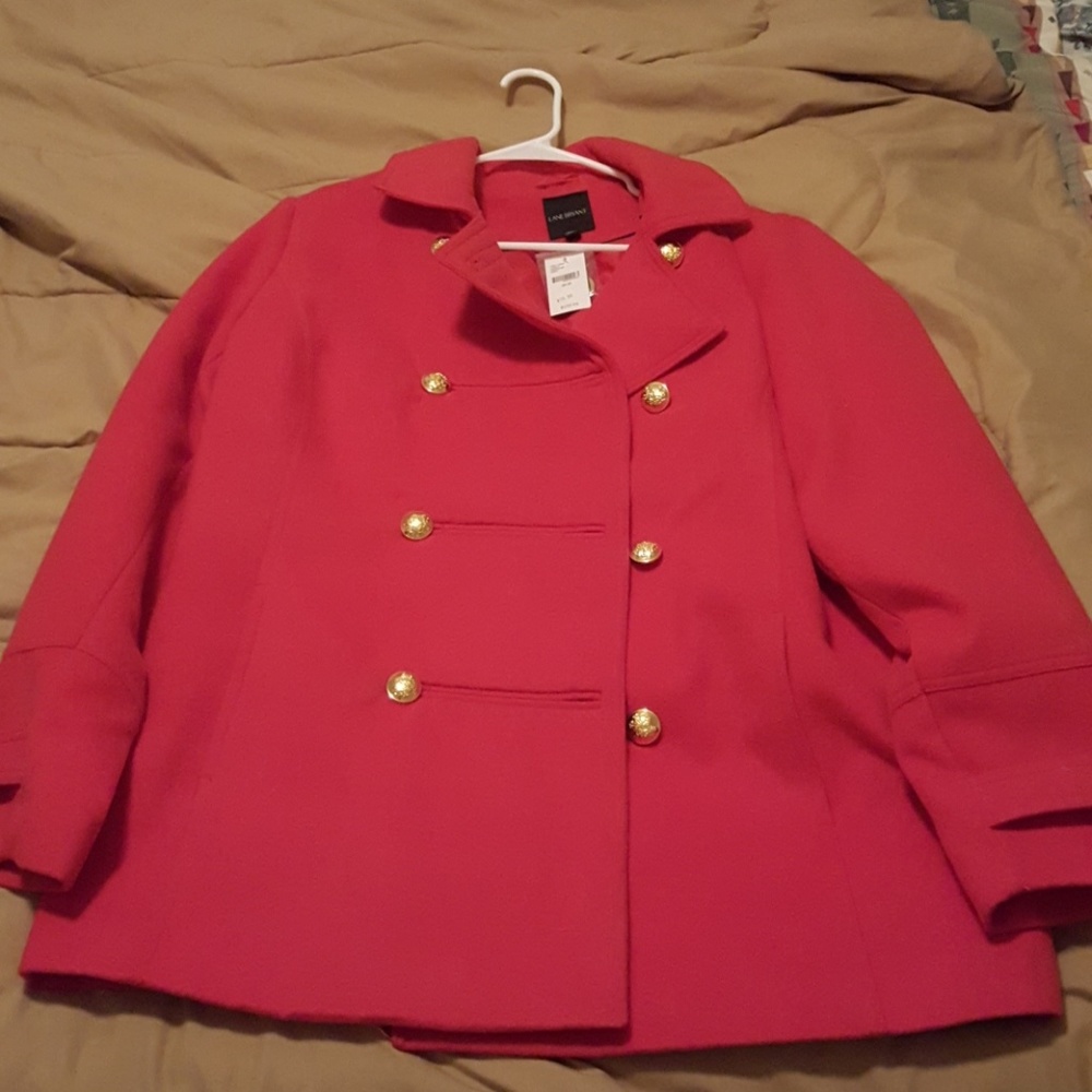 NWT Lane Bryant Red Coat